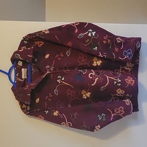 Vintage Leaves Fleece Shacket